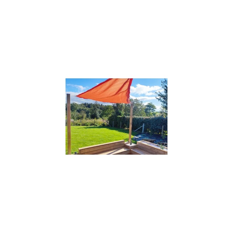 Voile d'ombrage triangulaire 185g/m² - Orange