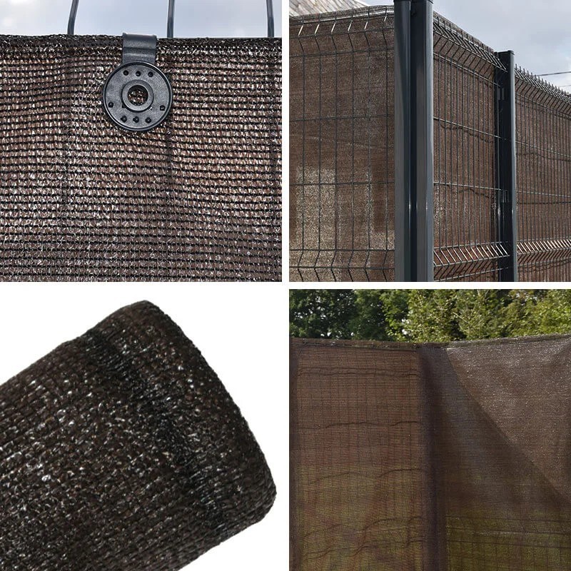 Filet brise-vue marron foncé - 80% d'occultation - Prix imbattable